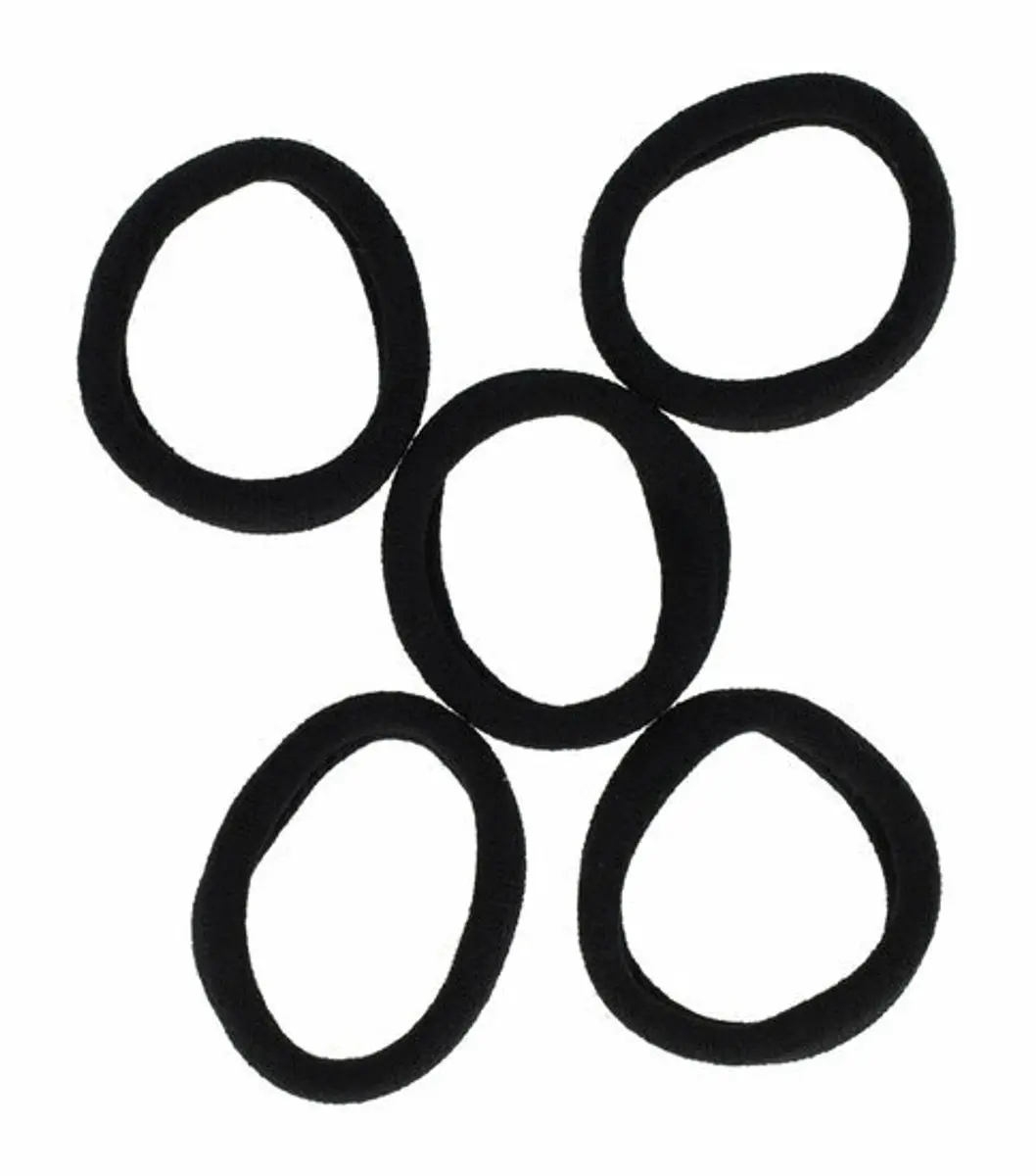 Haarsoires Haarelastieken Basic 4cm - Zwart - 50 Stuks