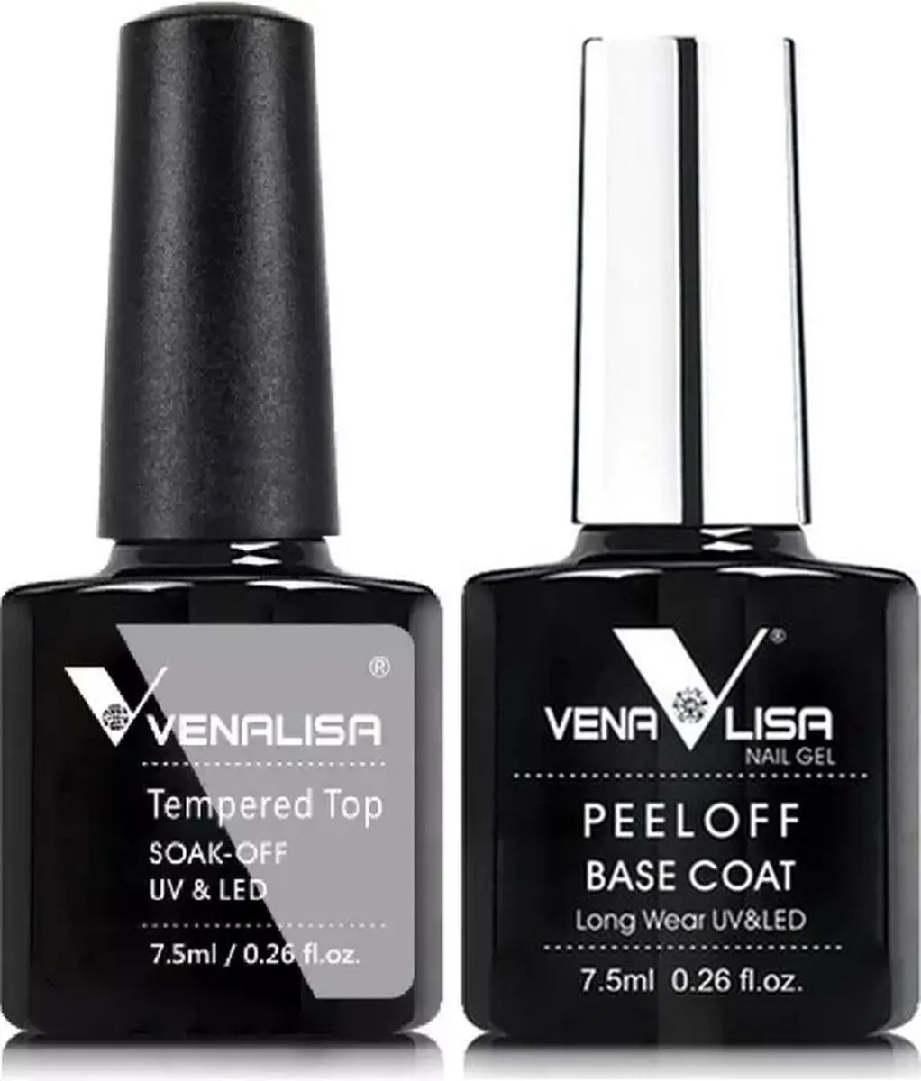 Venalisa Top & Peel Off Base Coat UV Gellak Set 15ml