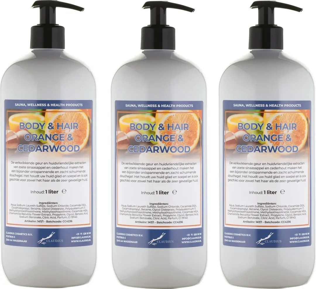 Splashbox Cosmetics Sweet Orange & Cedarwood 2-in-1 Body & Hair 1L