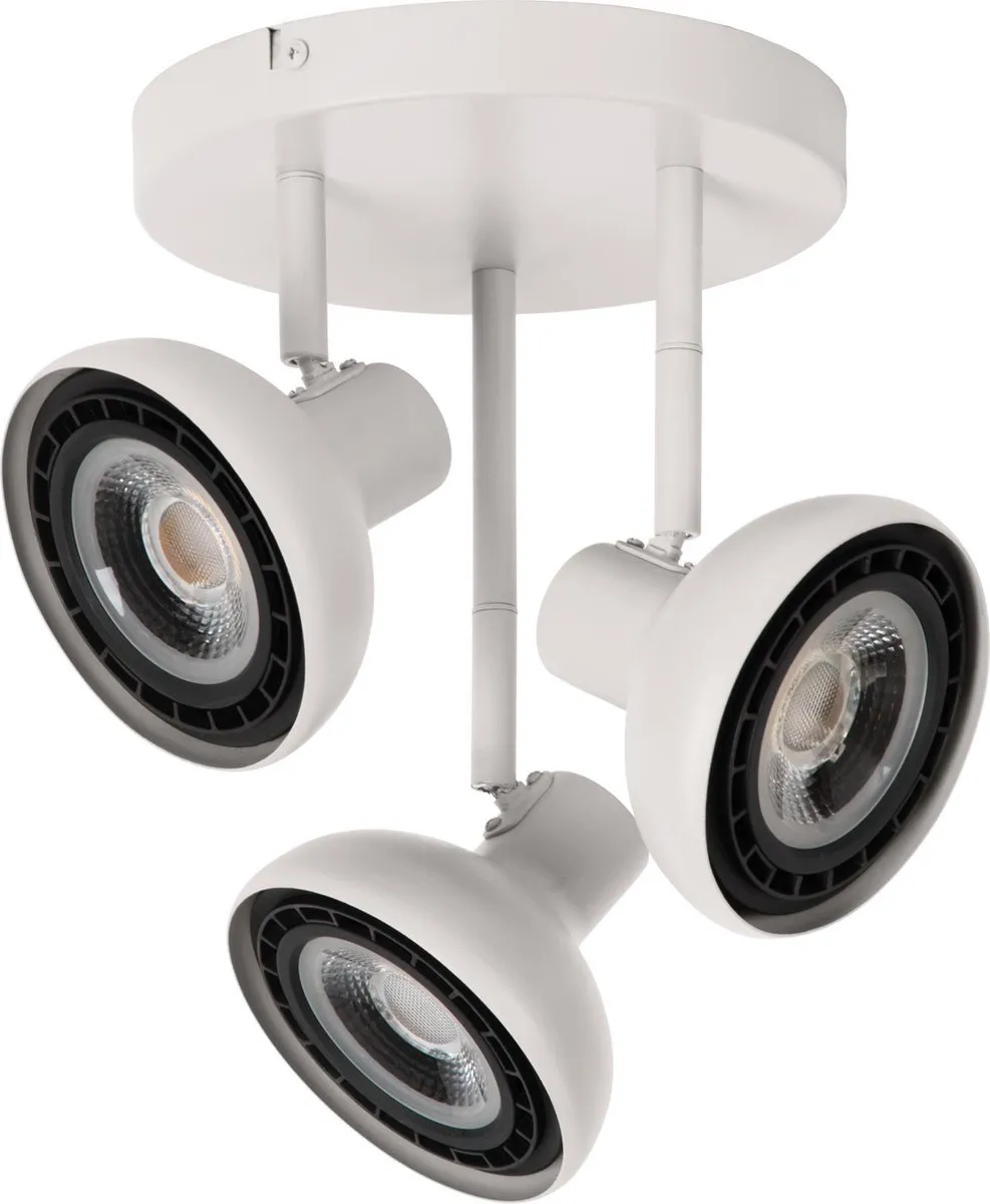 Lucide SENSAS Plafondspot Ø25,8cm 3xGU10 - Wit
