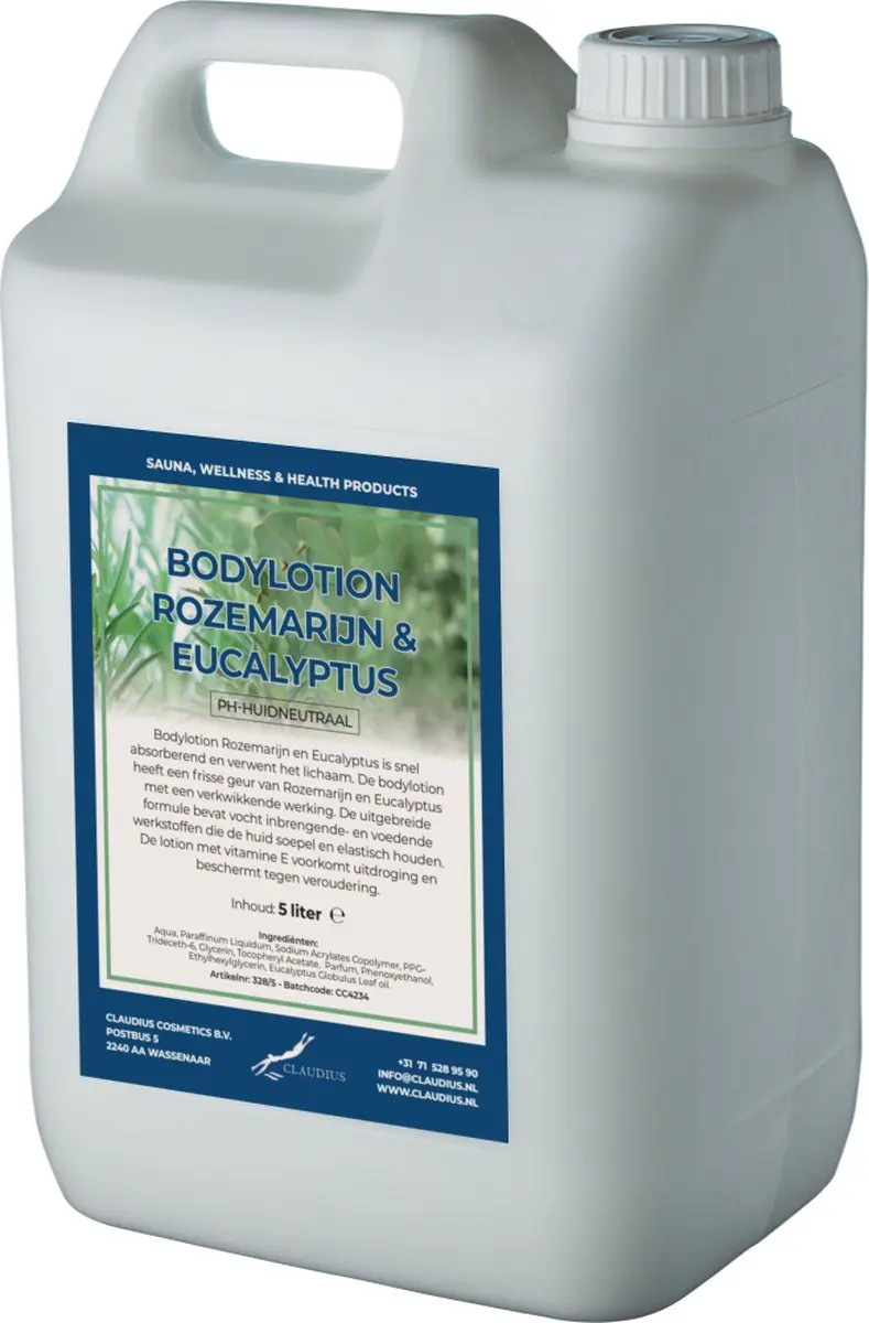 Splashbox Cosmetics Rozemarijn & Eucalyptus Bodylotion 5L