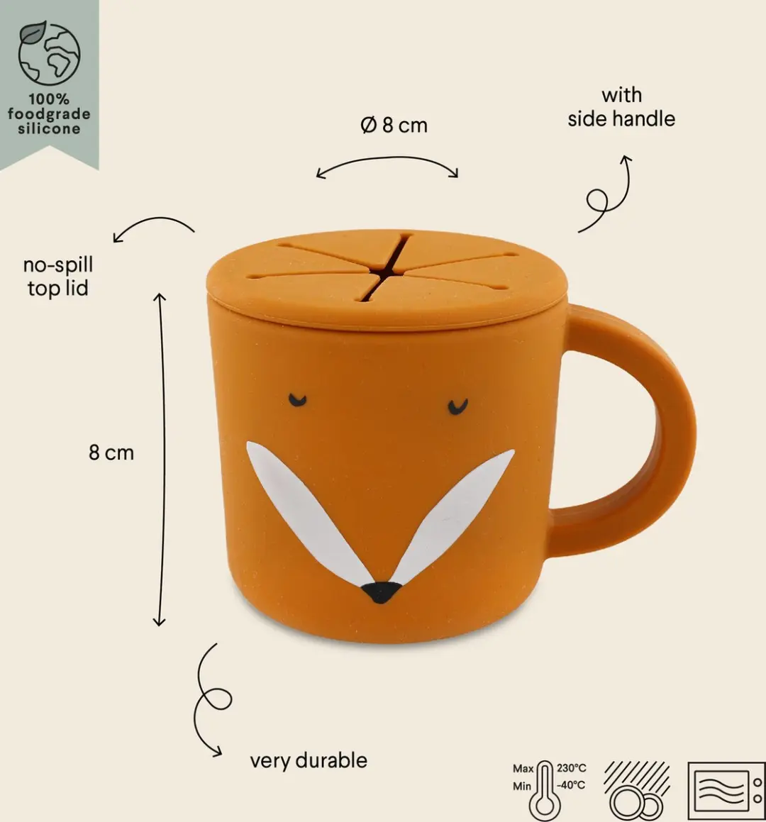 Trixie Mr. Fox Snackbeker - Siliconen - 1 Stuk