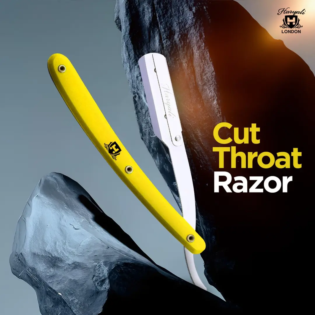Haryali London Cut Throat Scheermes Geel