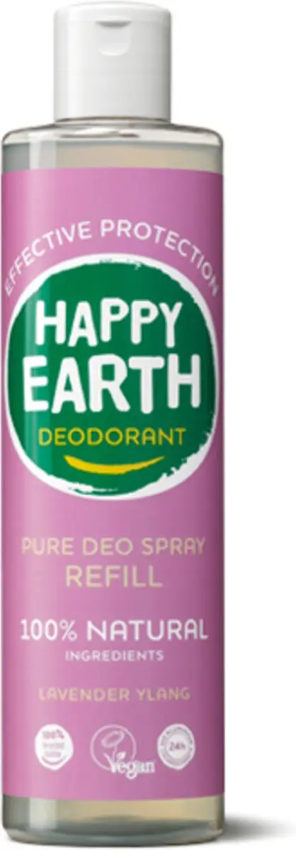 Happy Earth Natuurlijke Deodorant Spray Navulling Lavender Ylang 300ml