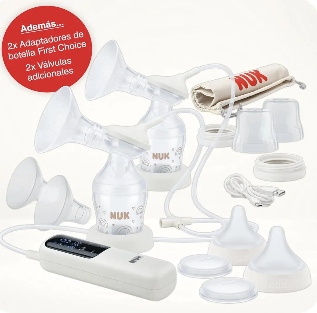NUK Soft & Easy Dubbele Elektrische Borstkolf - 24/27mm Cups - Wit