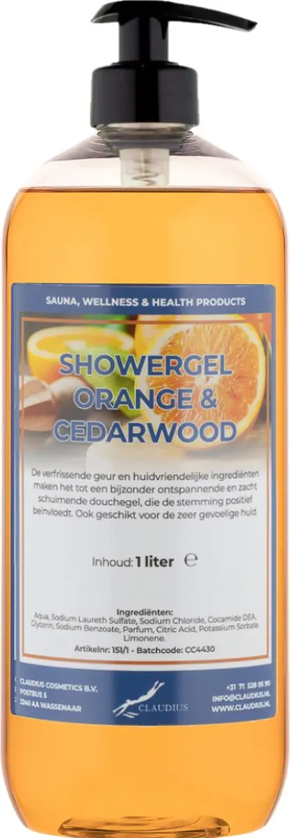 Splashbox Cosmetics Douchegel Sweet Orange & Cedarwood 1L