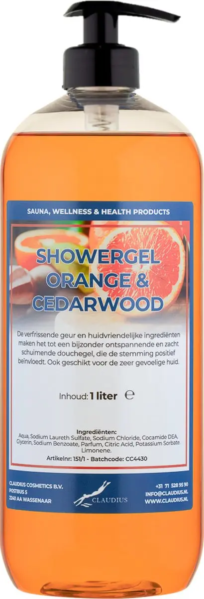 Splashbox Cosmetics Douchegel Sweet Orange & Cedarwood 1L