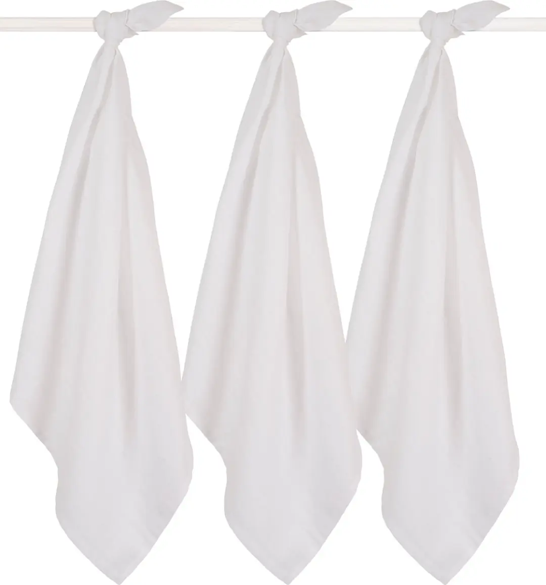 Jollein Hydrofiel Multidoek Basic 70x70cm - 3 Stuks Wit
