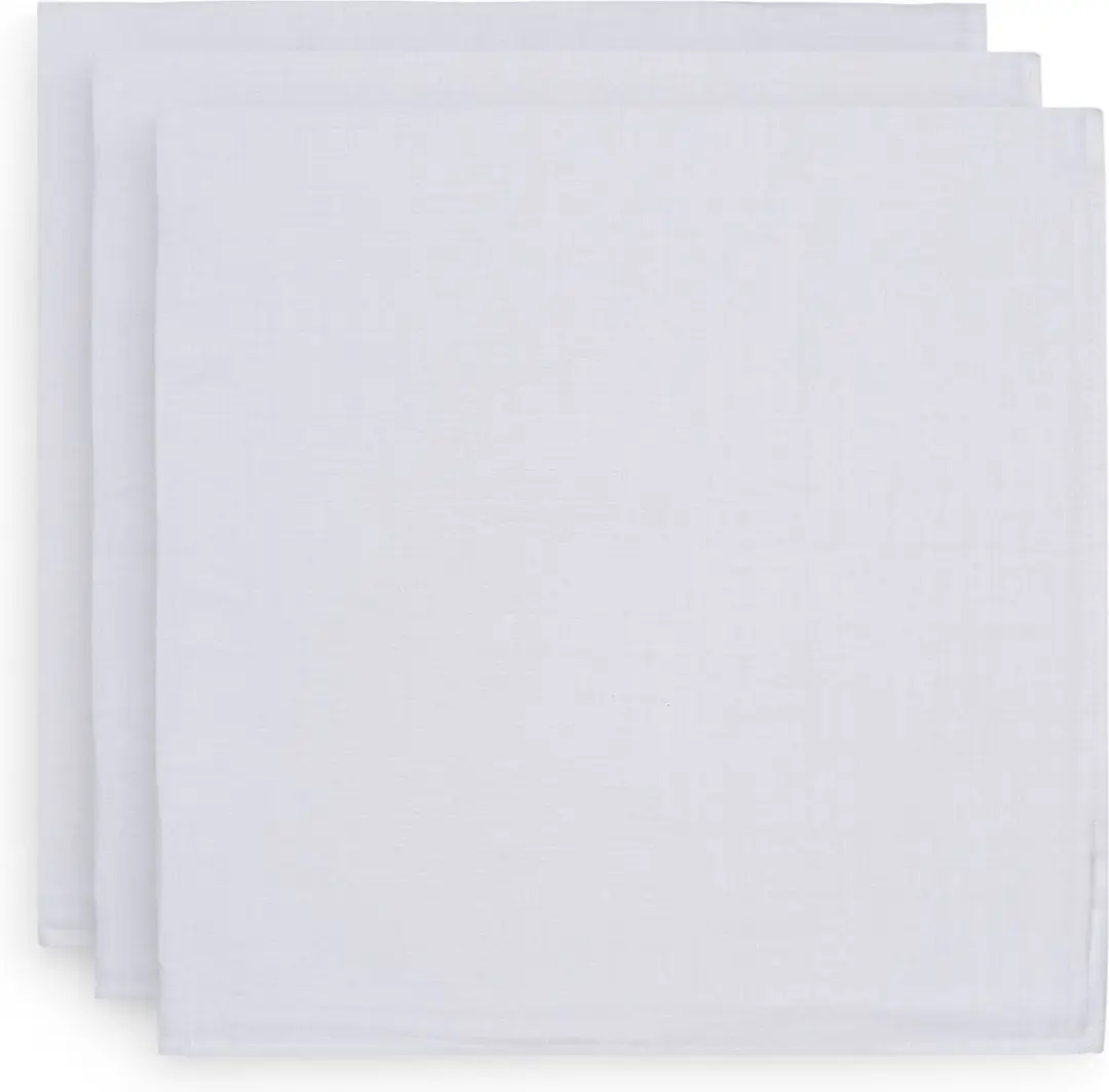 Jollein Hydrofiel Multidoek Basic 70x70cm - 3 Stuks Wit