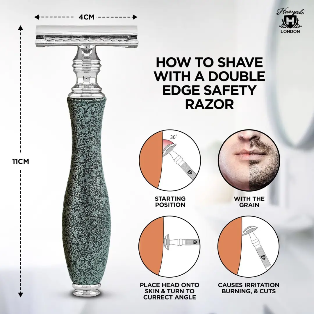 Haryali London Double Edge Safety Razor - Grijs - 5 Stuks