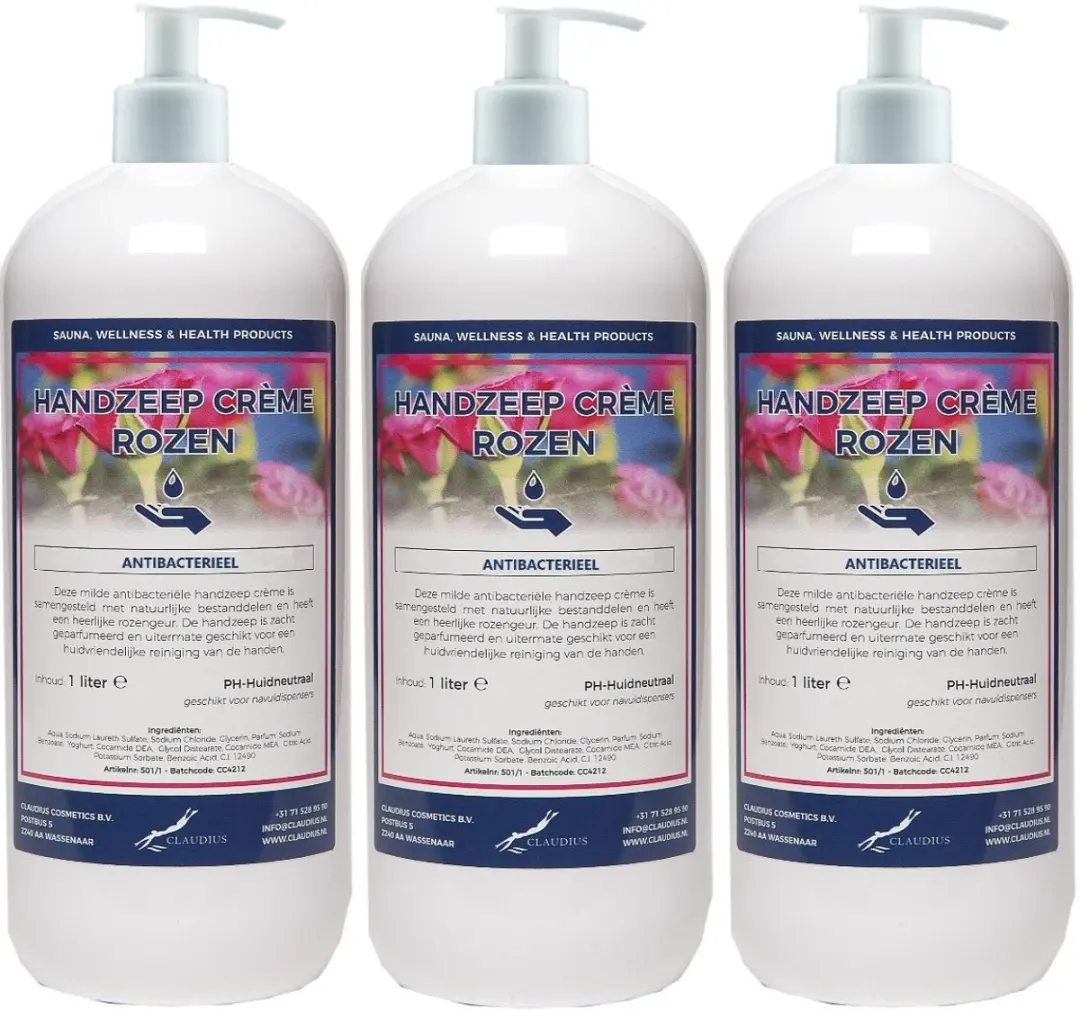 Splashbox Cosmetics Handzeep Crème Rozen 1L