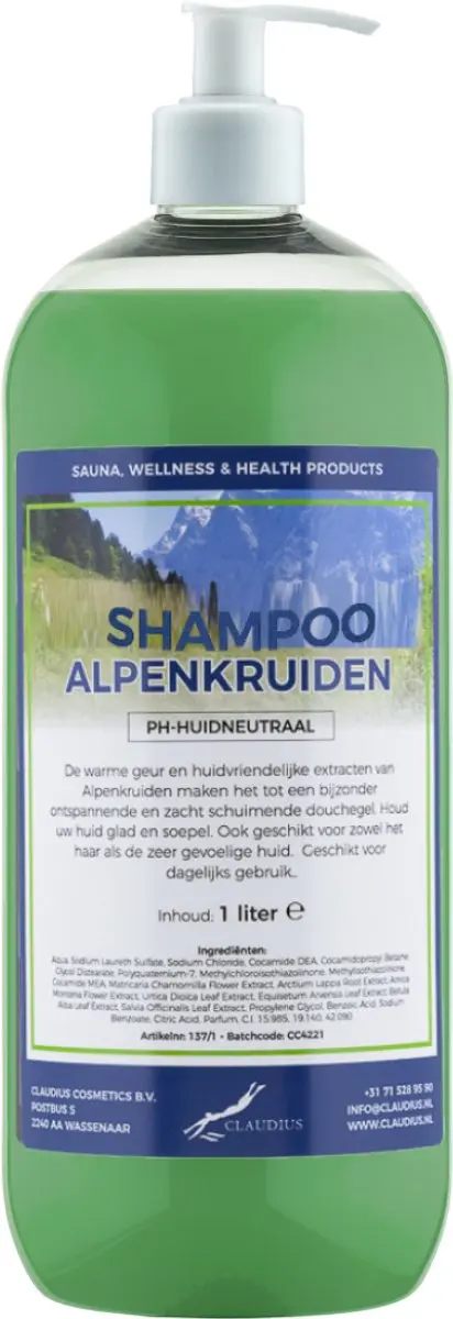 Splashbox Cosmetics Alpenkruiden Shampoo 1L