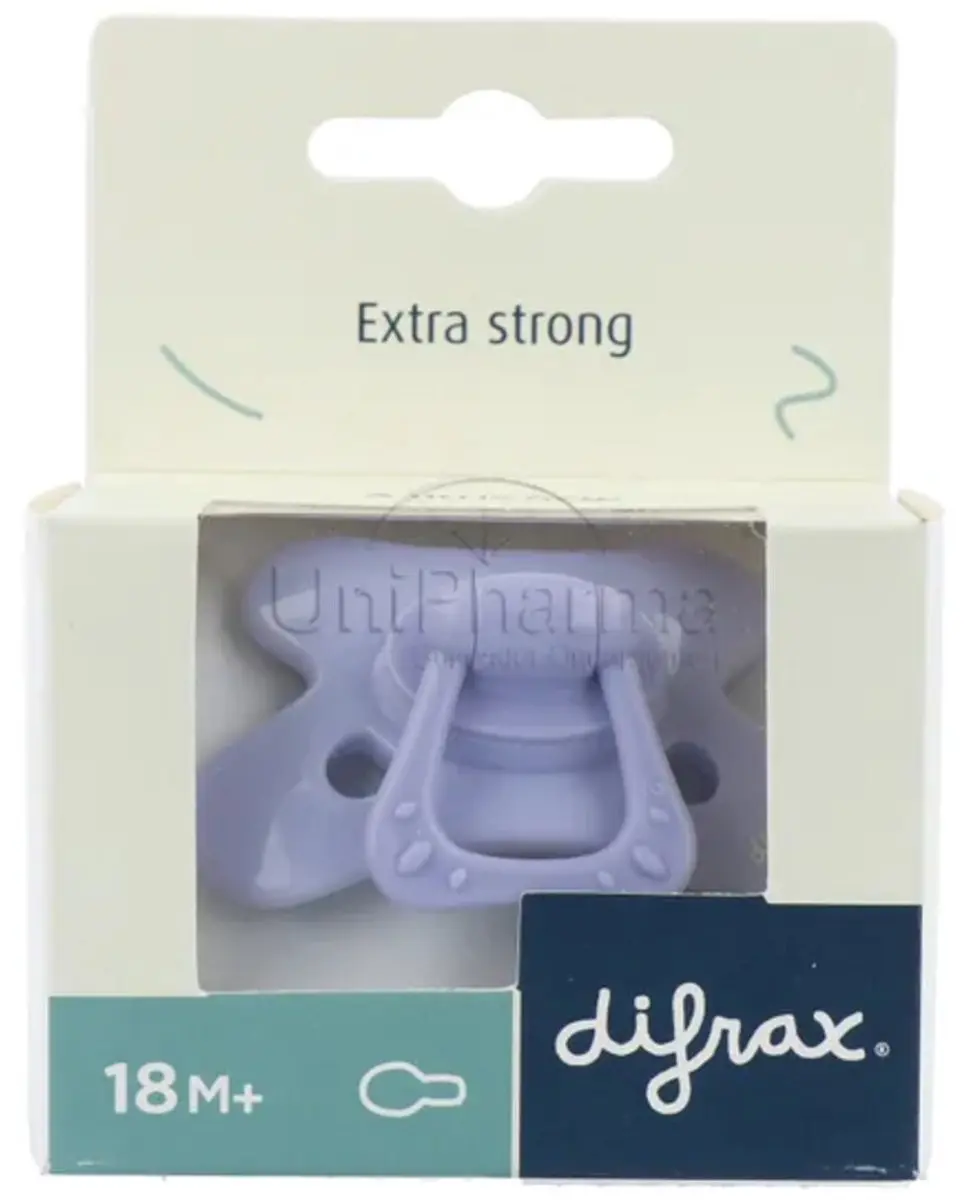 Difrax Fopspeen Natural 18+ Lila Amethyst - 2 Stuks