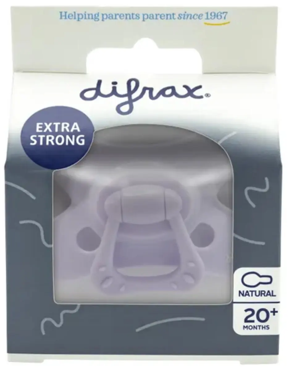 Difrax Fopspeen Natural 18+ Lila Amethyst - 2 Stuks