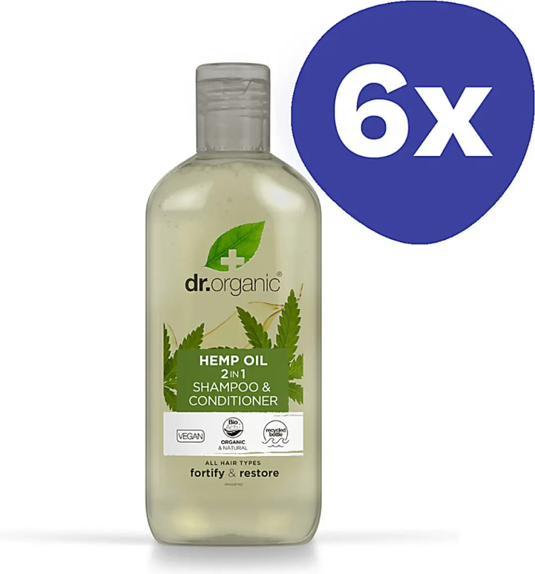 Dr. Organic Hennepolie Shampoo & Conditioner 6x265ml
