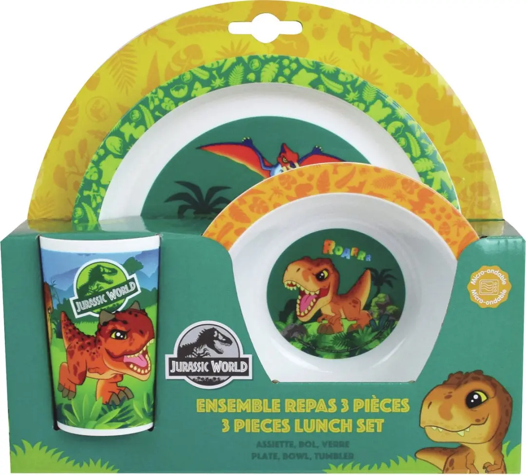 Jurassic World Ontbijtset Roarrr - 3-delig - Multi