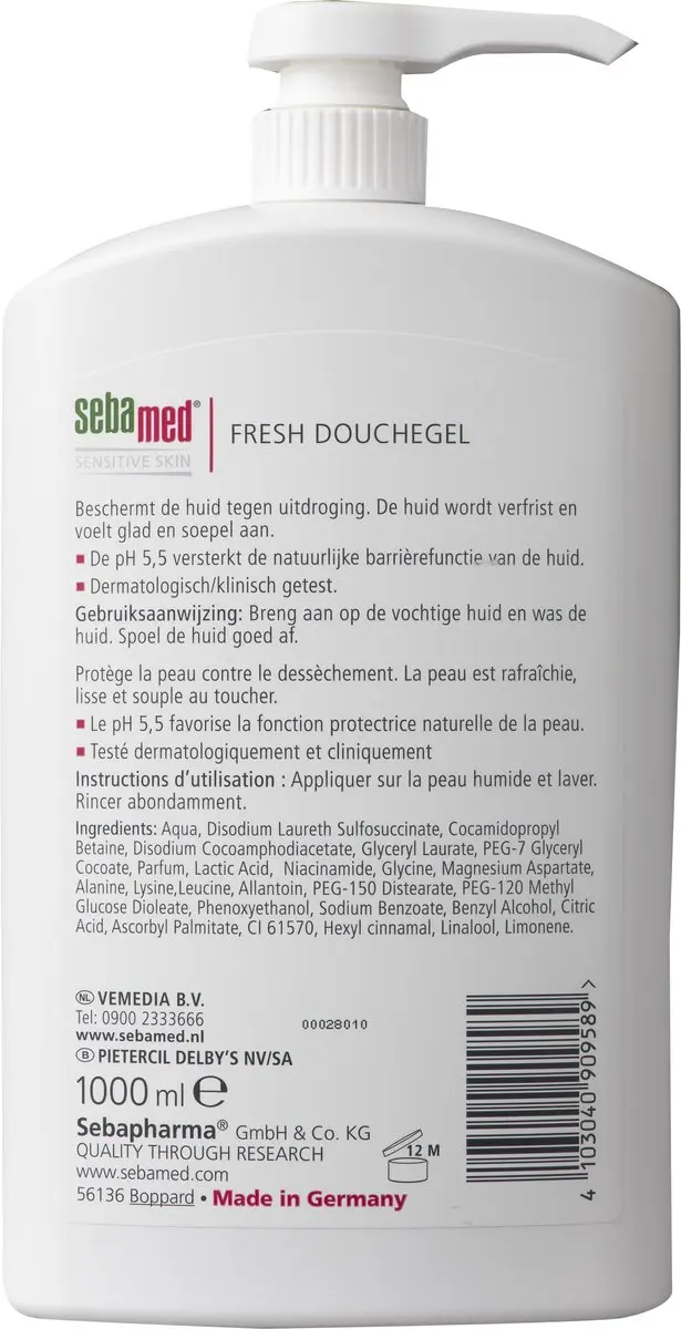 Sebamed Fresh Douchegel 1L - Zeepvrij