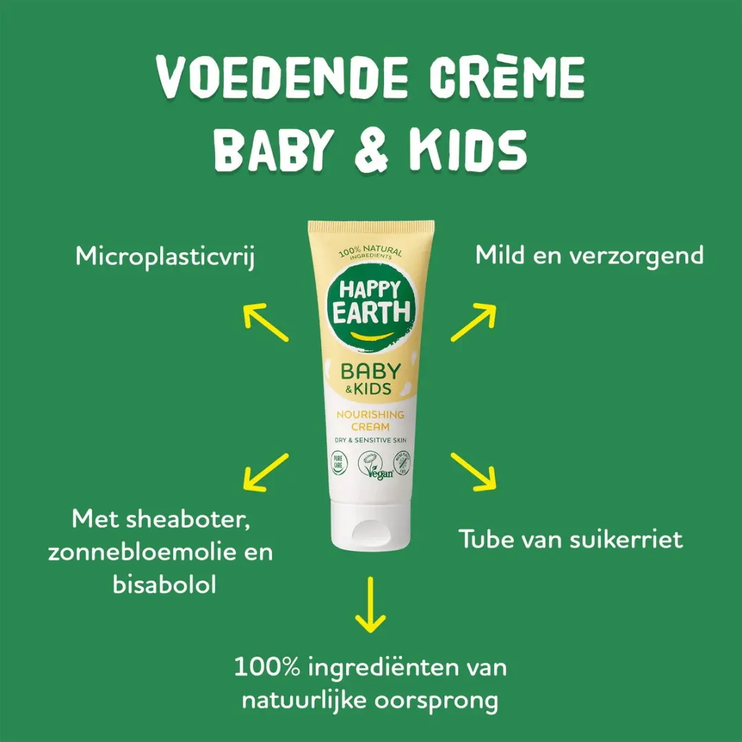 Happy Earth Baby & Kids Voedende Crème - 6x75ml