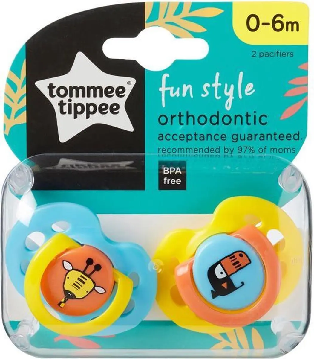 Tommee Tippee Fun Style Fopspenen 0-6m