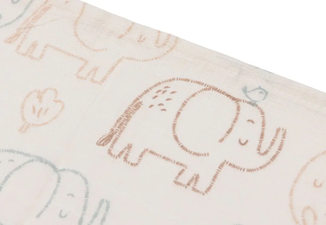 Jollein Hydrofiel Monddoekje Basic Elephant Tales - 3 Stuks