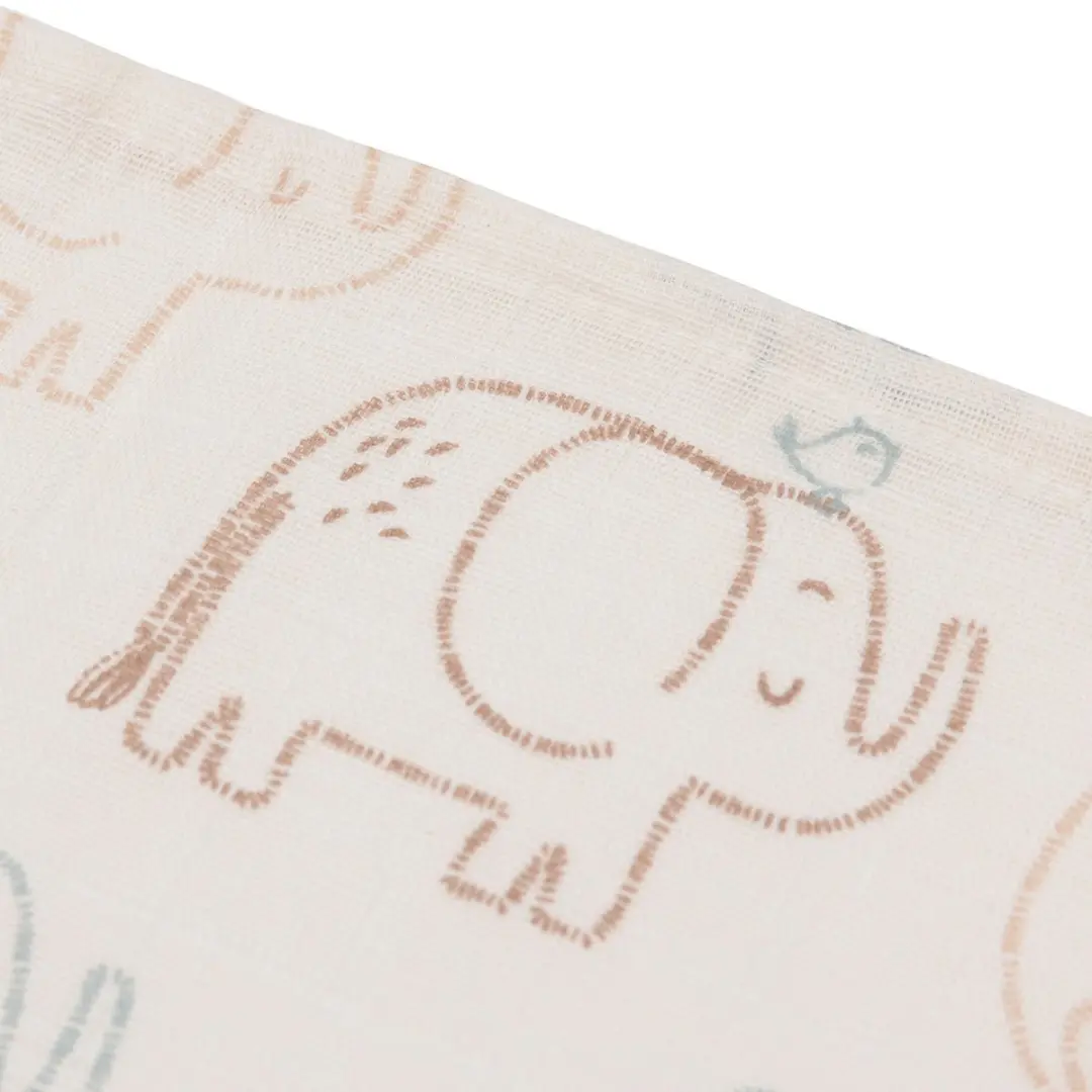 Jollein Hydrofiel Monddoekje Basic Elephant Tales - 3 Stuks