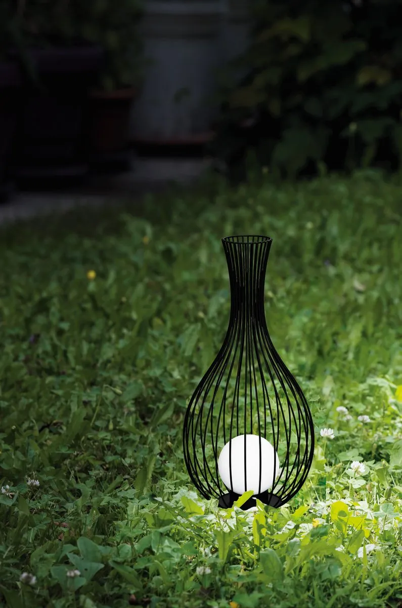 Eglo Fossombrone Staande Buitenlamp E27 - 68,5 cm - Zwart/Wit