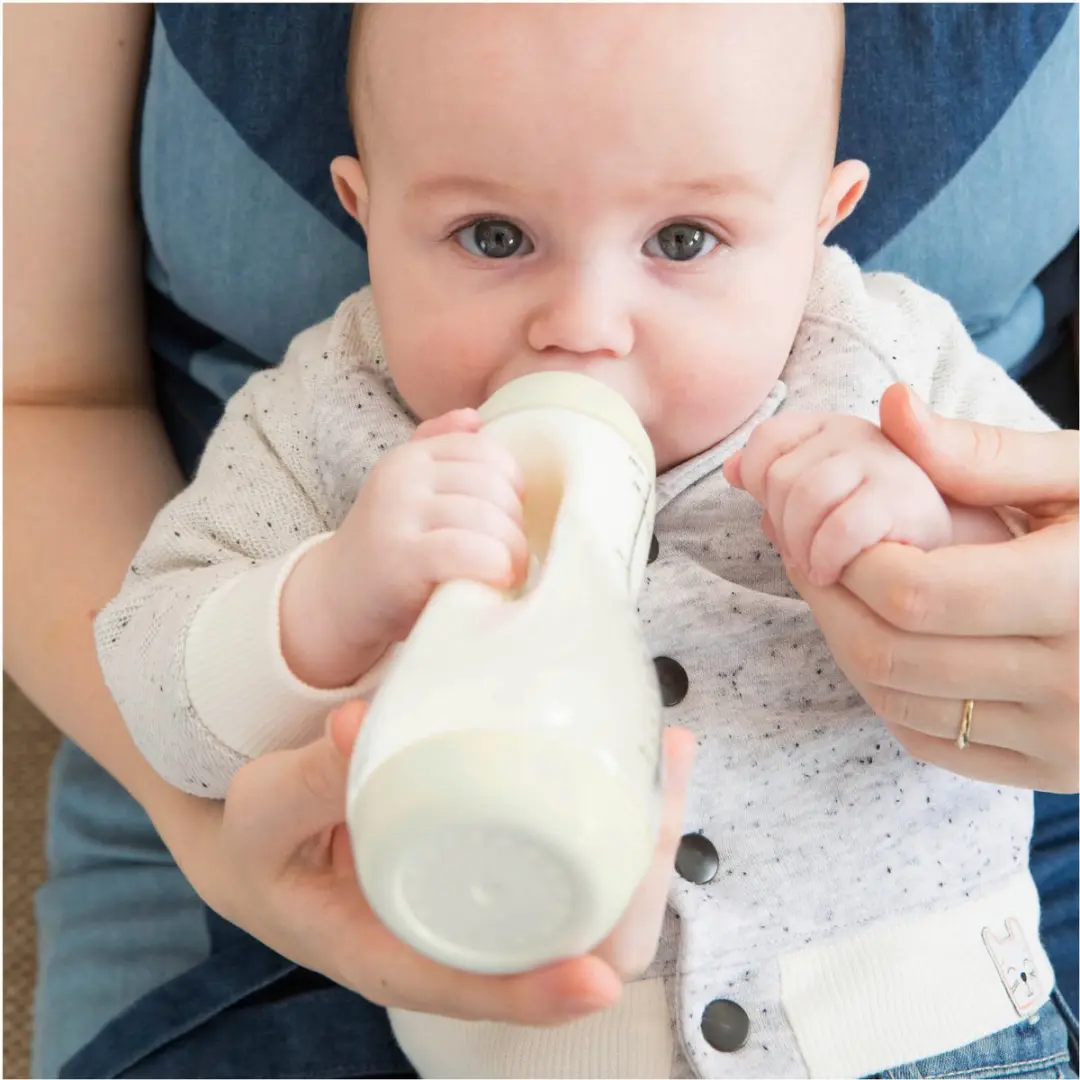 Difrax Handgreep Babyfles 240ml - 2 Stuks - Crème