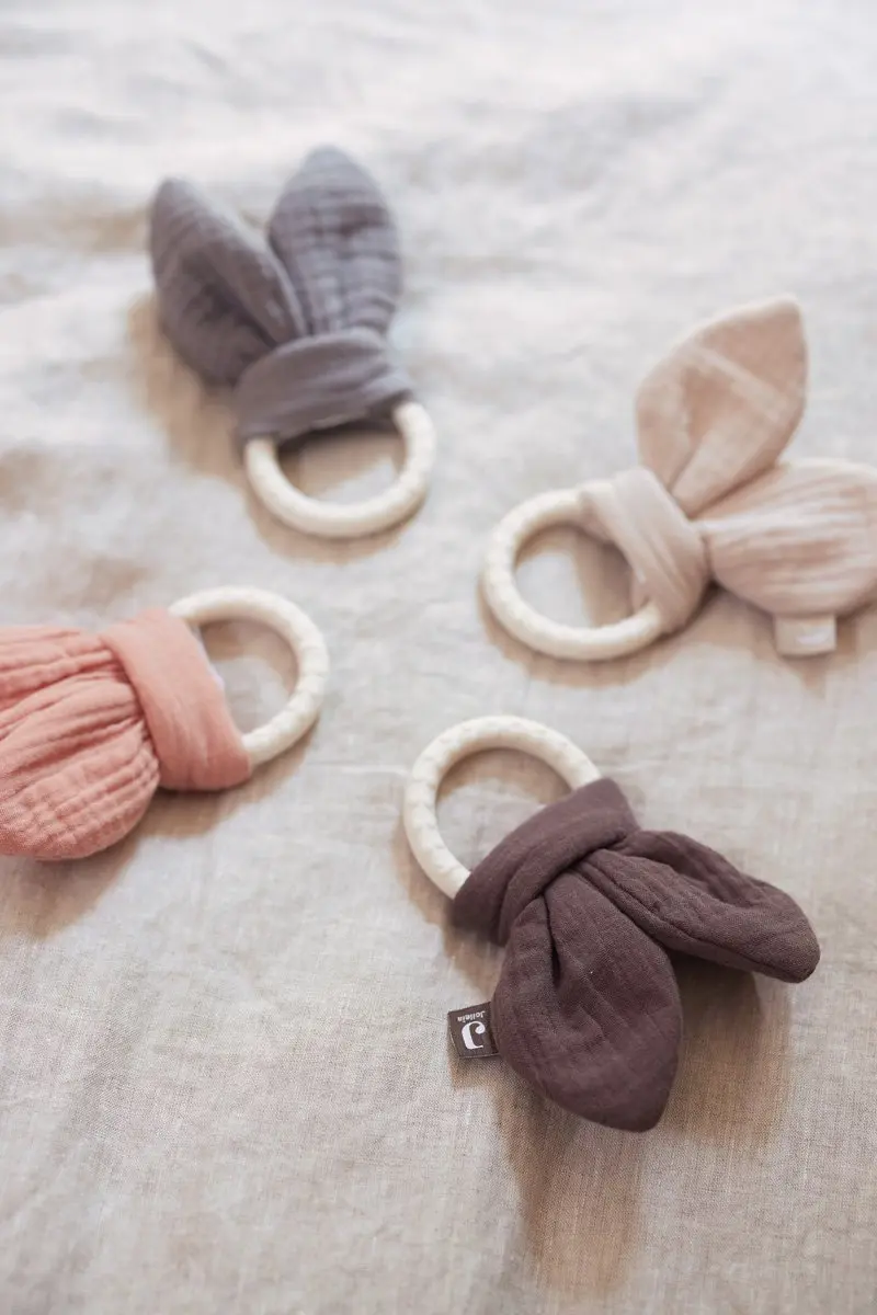Jollein Siliconen Bijtring Bunny Ears Storm Grey