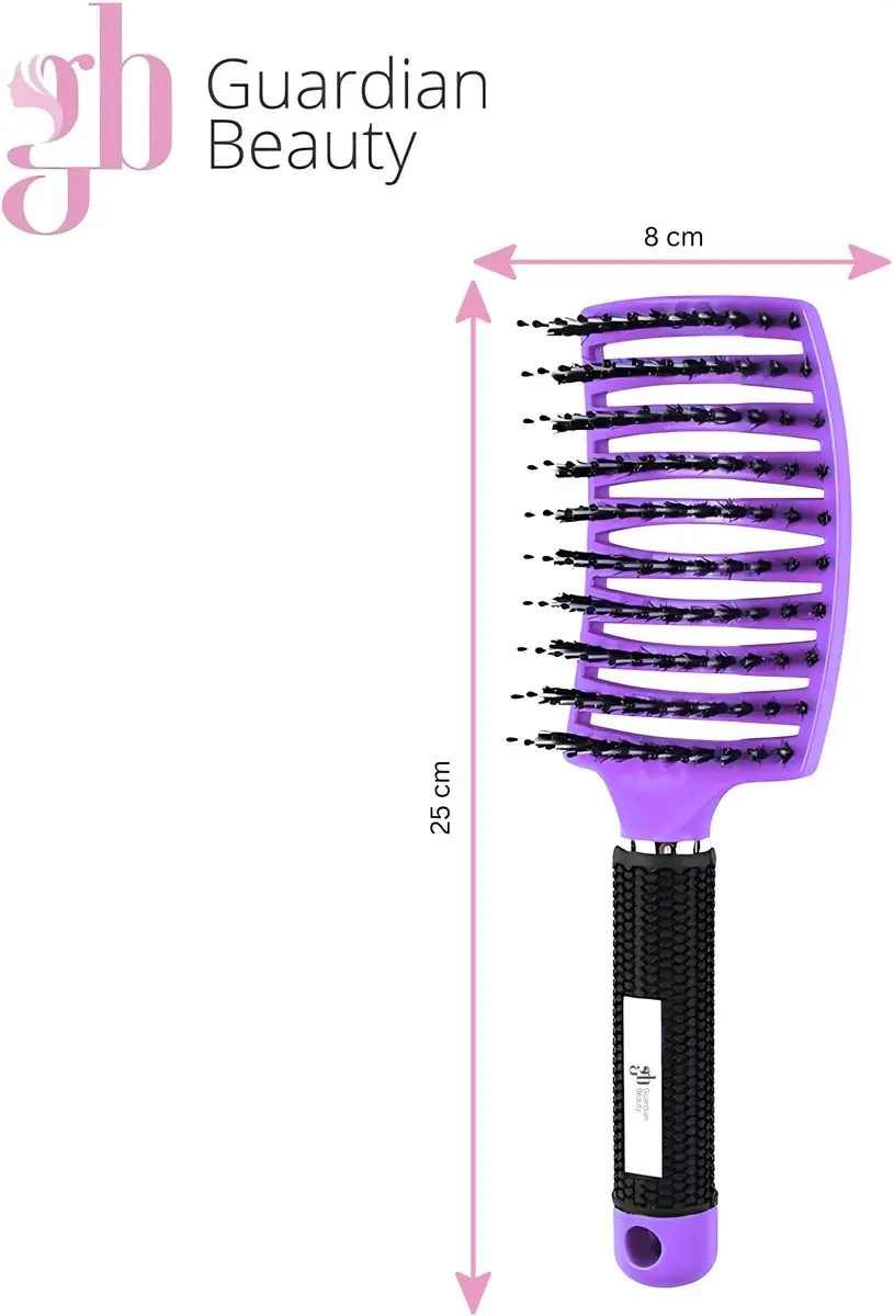 Guardian Beauty Anti Klit Haarborstel Violet - 2 Stuks
