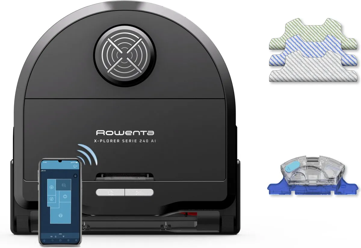 Rowenta X-Plorer Serie 240 AI RR9675 Robotstofzuiger - Zwart