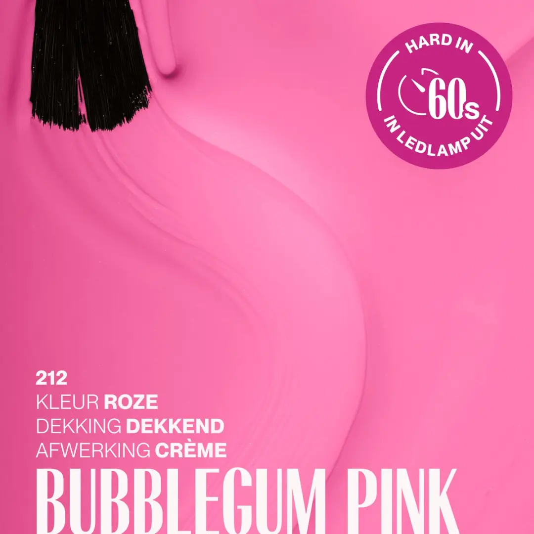 Pink Gellac Bubblegum Pink 212 Gellak 15ml