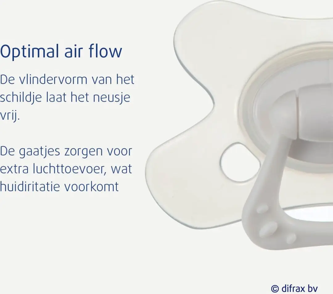 Difrax Fopspeen Natural Rory 6+ Maanden - Transparant
