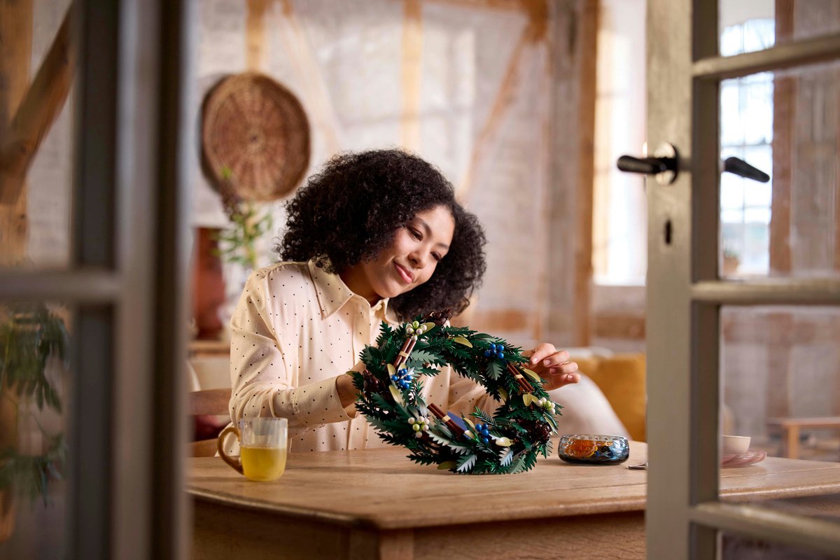 LEGO Icons Herfstkrans Bouwpakket voor Volwassenen met Bloemen - kerstdecoratie - 10340