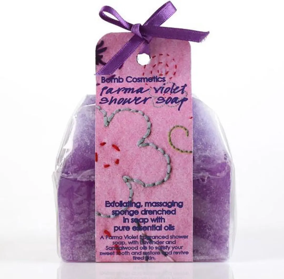Bomb Cosmetics Parma Violet Douchezeep Spons