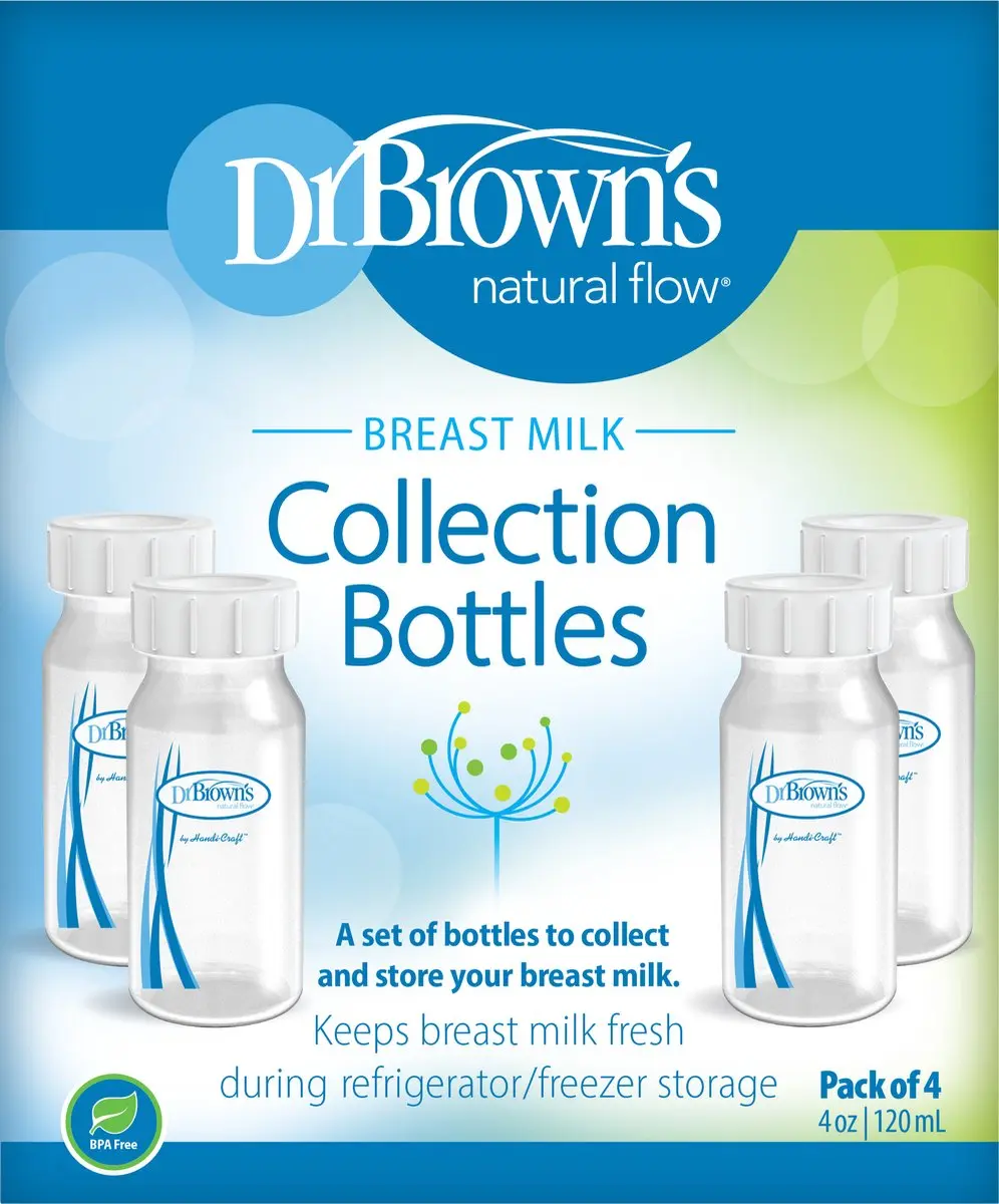 Dr. Brown's Borstvoeding Bewaarflesjes 120ml - 4 Stuks