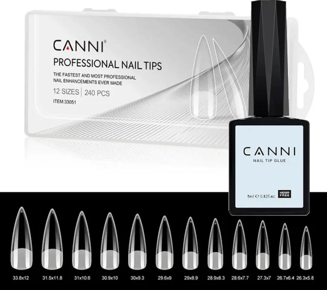 Canni Nageltips Half Mat Stiletto