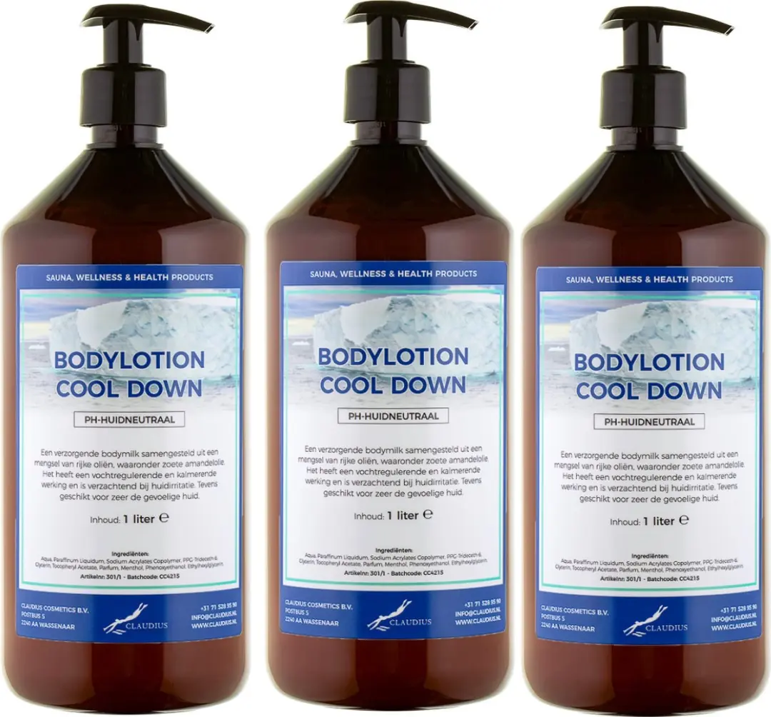Splashbox Cosmetics Bodylotion Cool Down 3 Liter - 3 Stuks
