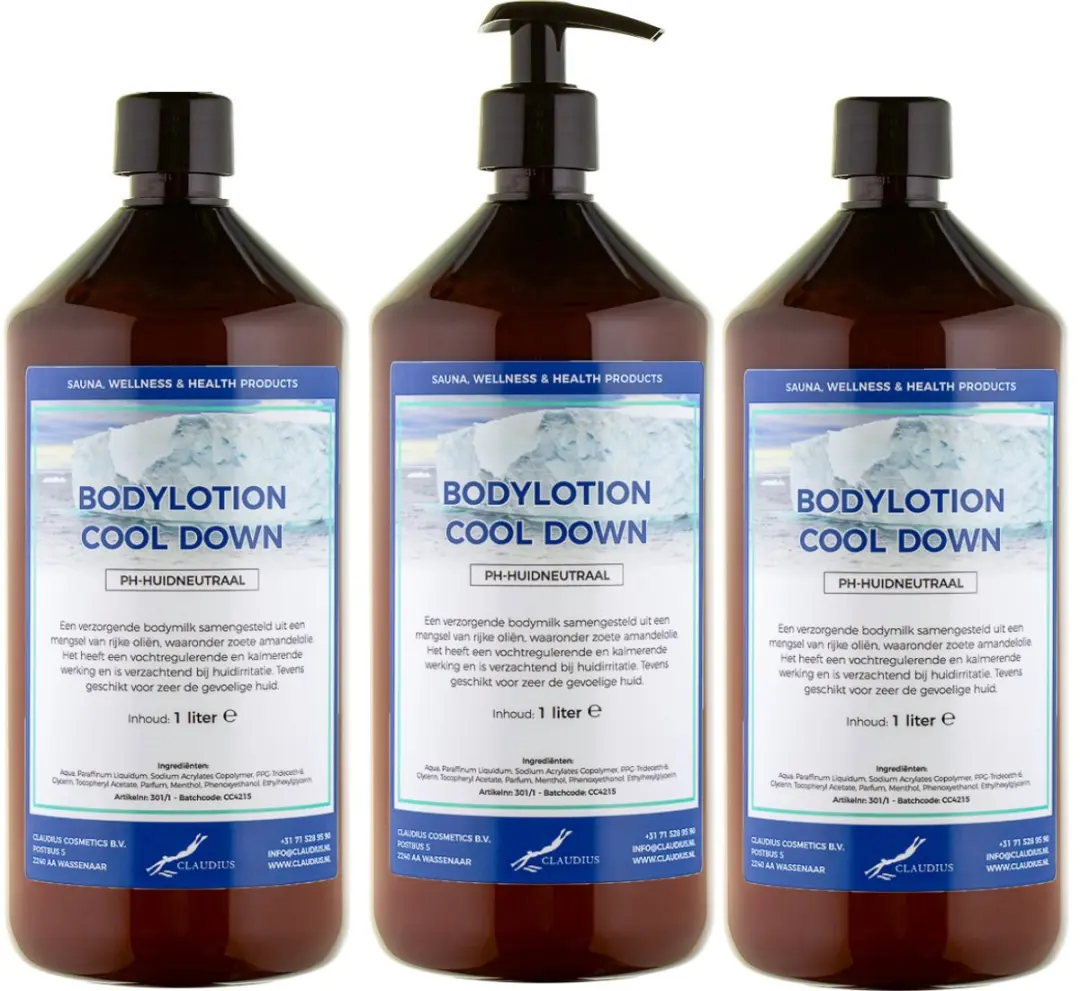 Splashbox Cosmetics Bodylotion Cool Down 3 Liter - 3 Stuks