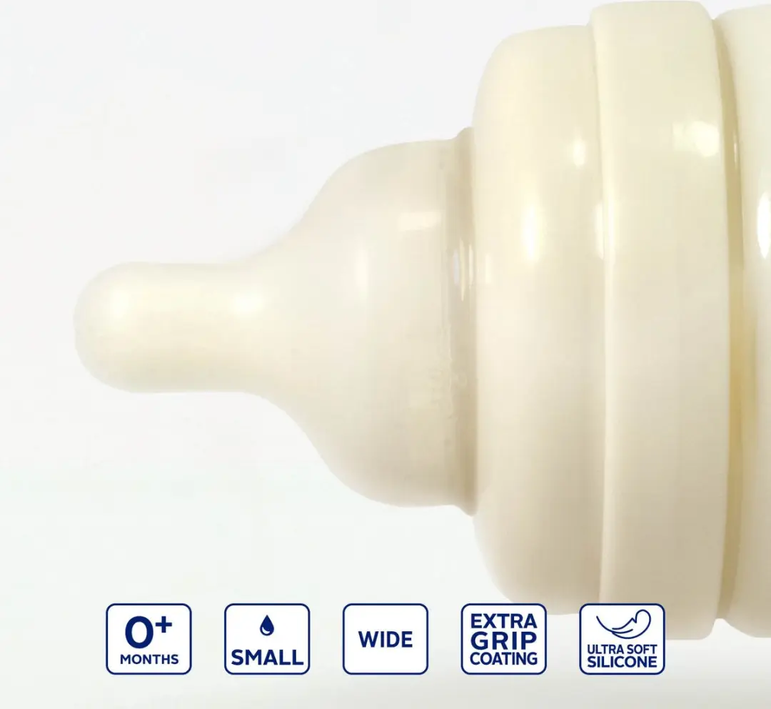 Difrax Wide Flessenspeen Small 0+ - 2 Stuks