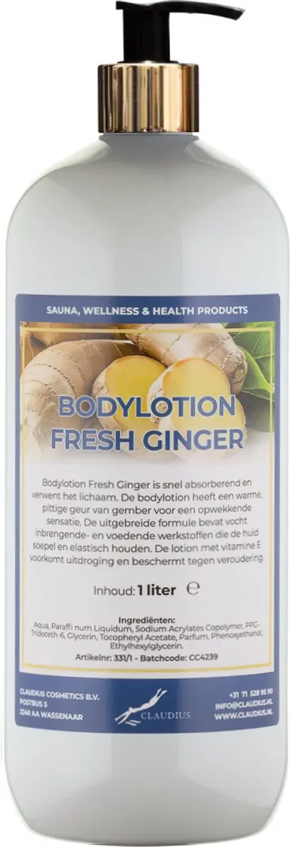 Splashbox Cosmetics Bodylotion Fresh Ginger 1L