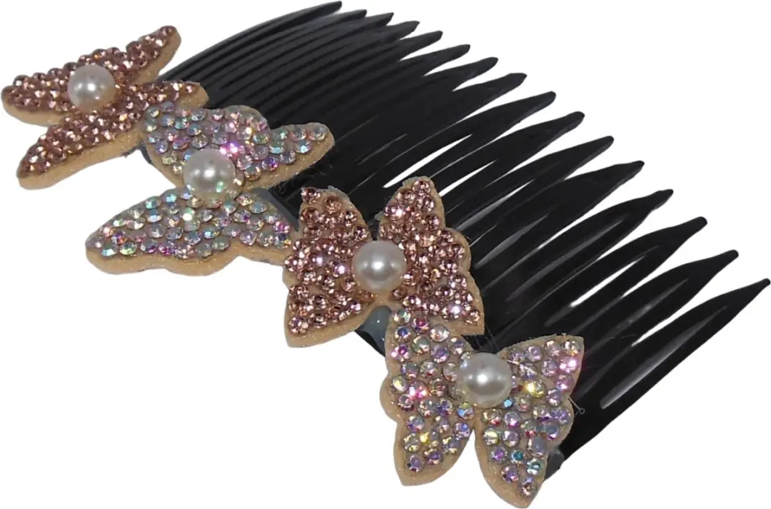 Hairmode Haarkam met Strass Vlinders