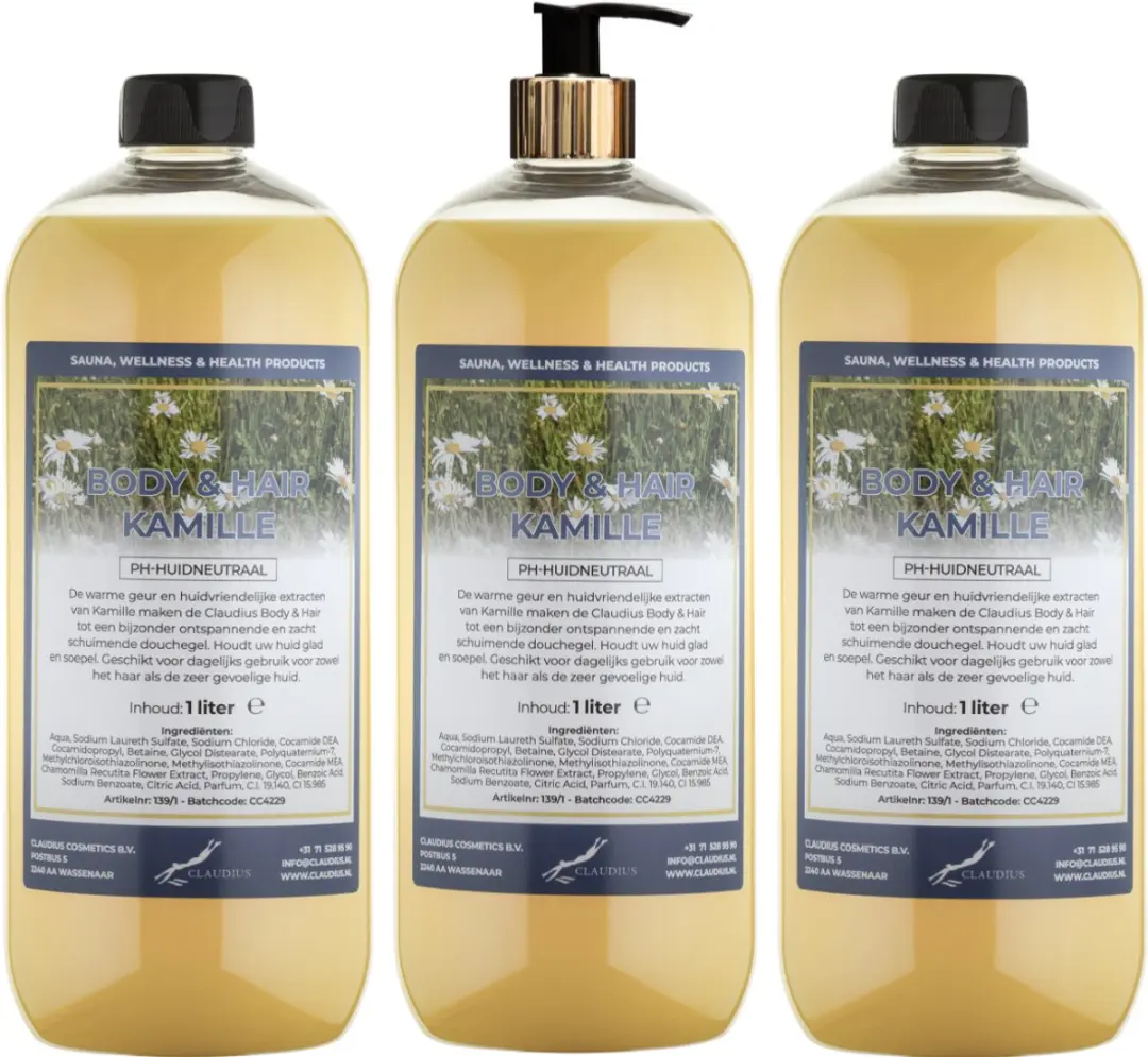 Splashbox Cosmetics Body & Hair Kamille 1L - 3 Stuks