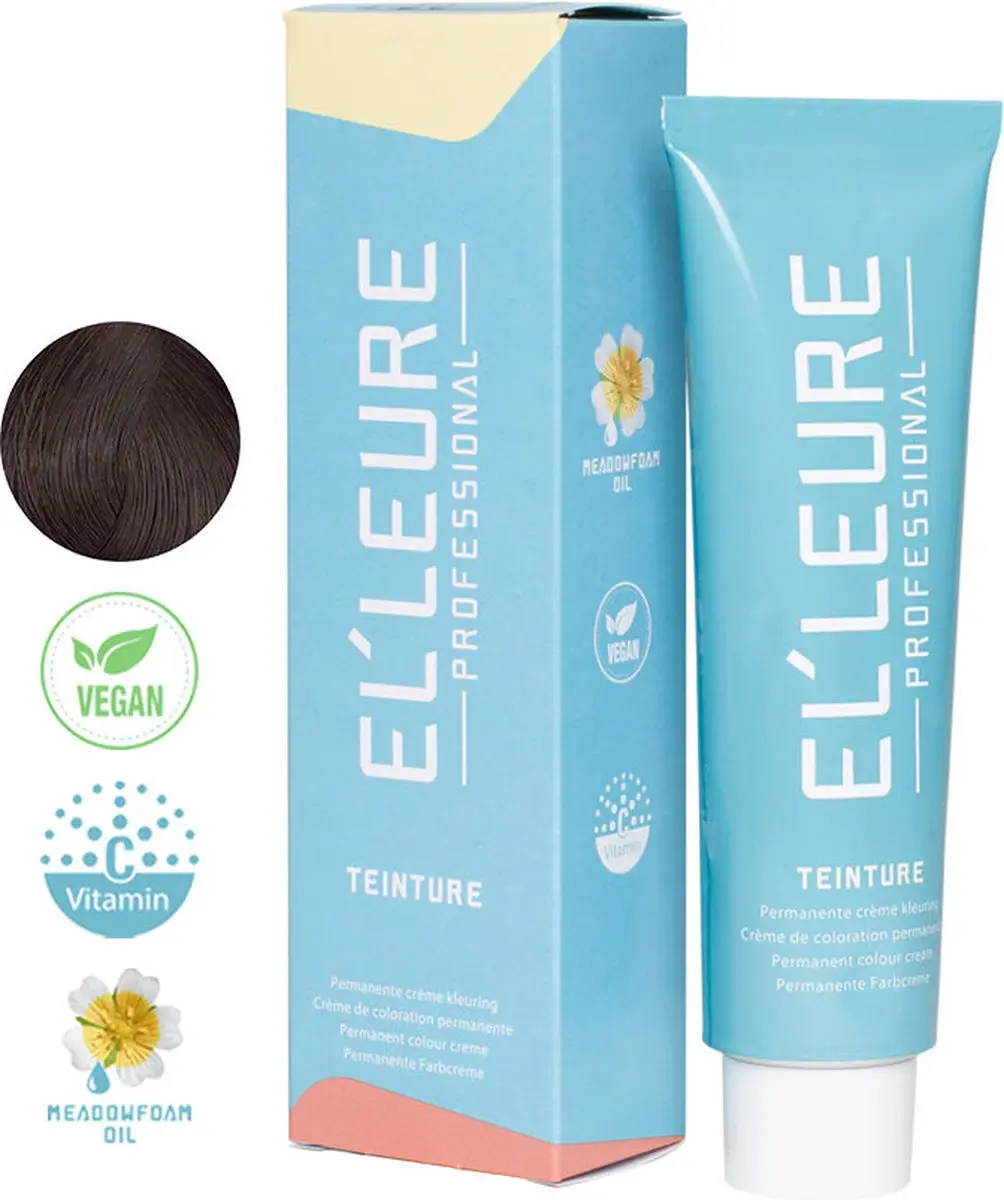 Elleure Haarverf Teinture 4.6 Midden Roodbruin 100ml