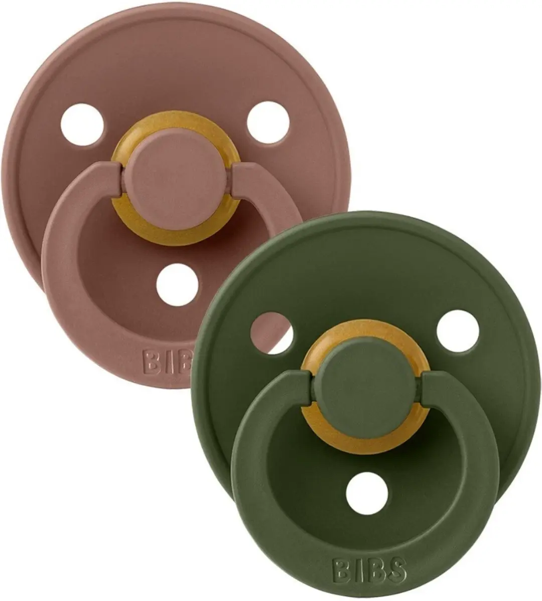 BIBS Colour Pacifier Maat 2 - 2 Stuks - Woodchuck/Hunter Green