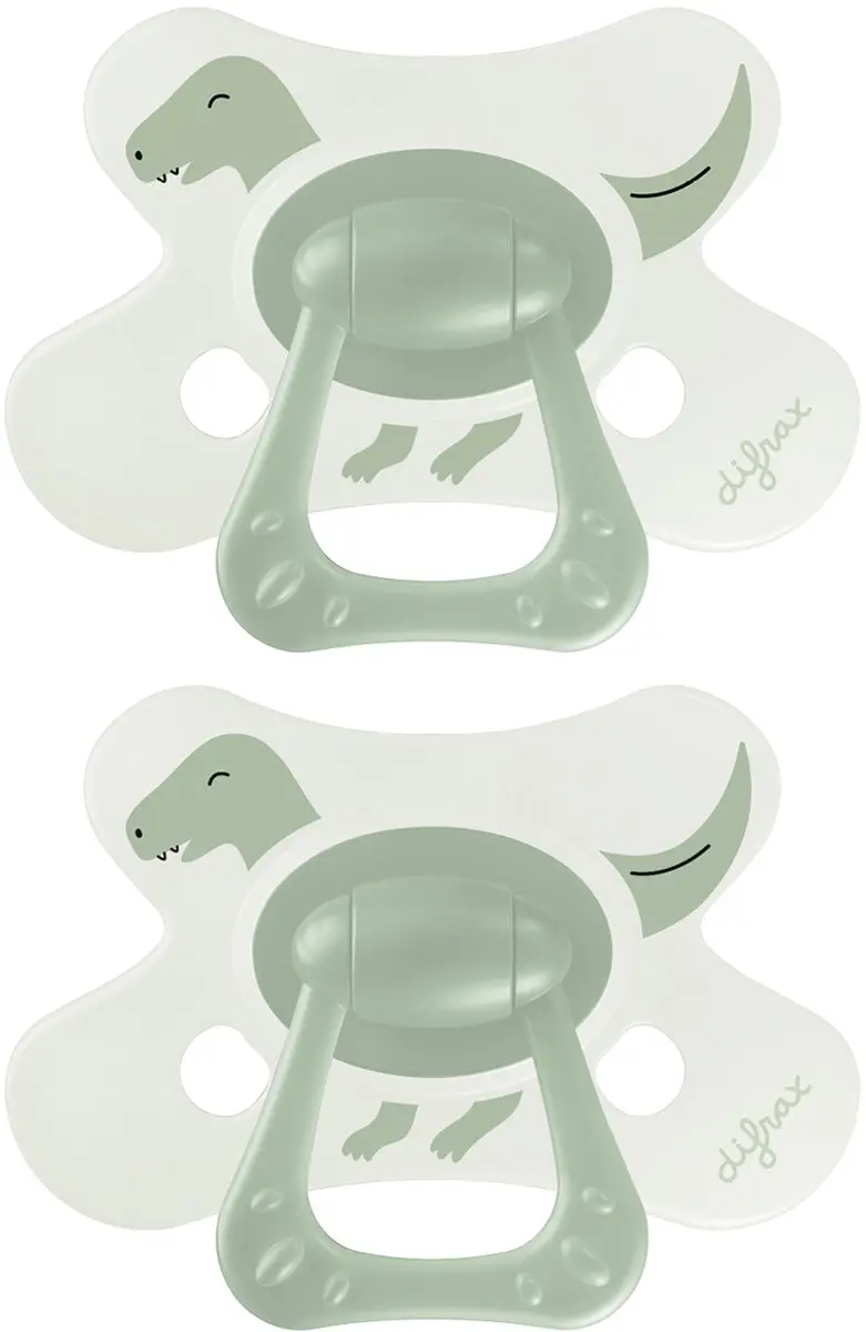 Difrax Natural Fopspeen Dino Groen