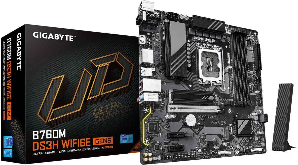Gigabyte B760M DS3H WIFI6E GEN5 Micro-ATX Moederbord