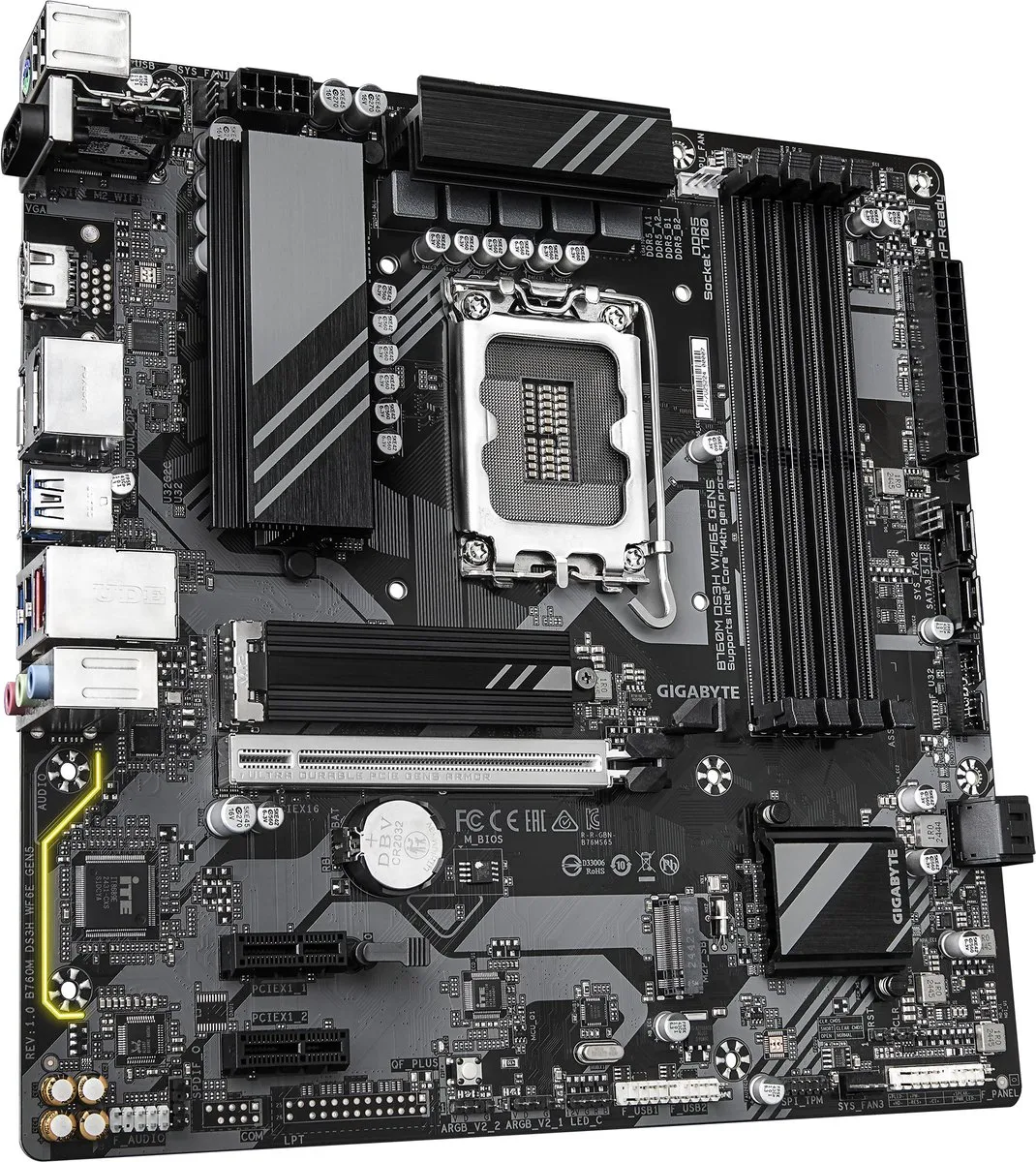 Gigabyte B760M DS3H WIFI6E GEN5 Micro-ATX Moederbord