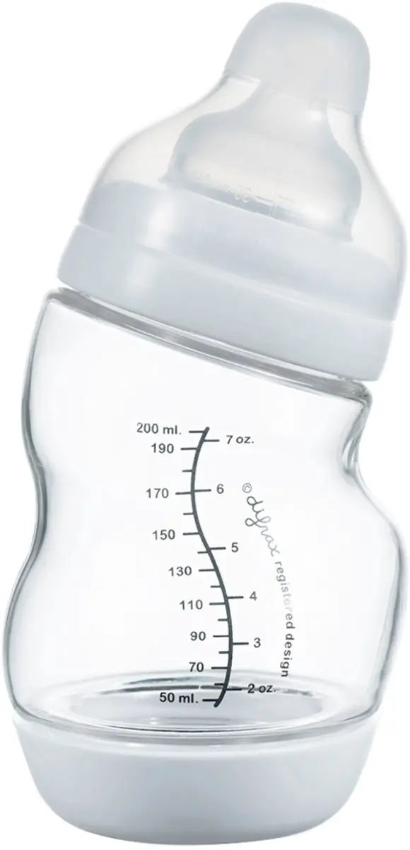 Difrax Wide Glazen S-babyfles 200ml