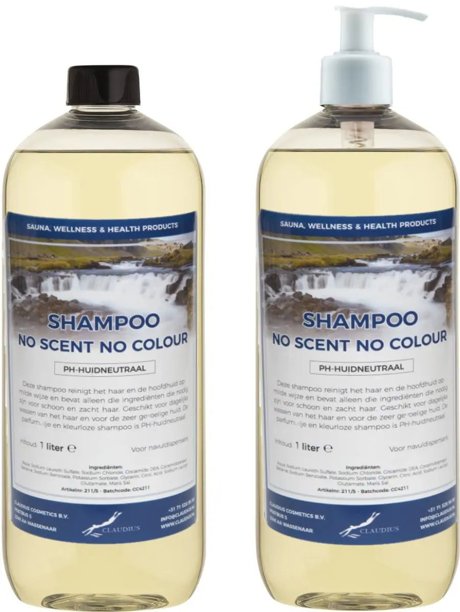 Splashbox Cosmetics Shampoo No Scent No Colour 2x1L