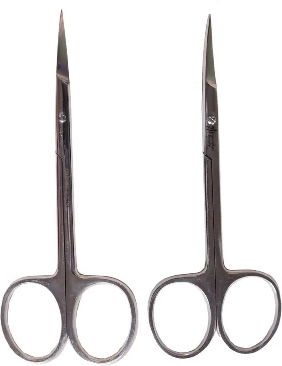 Guardian Beauty Pincet Set 4-delig - Recht & Curved - Zilver/Zwart